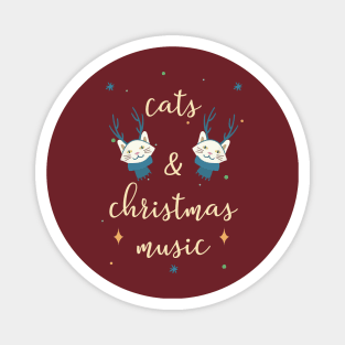 Cat Lover Christmas Gift: Cat And Christmas Music Magnet